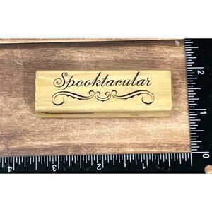 276870 CraftSmart Rubber Mounted Wood Stamp Spooktacular